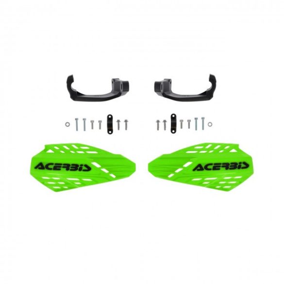 HANDGUARDS LINEAR VENTED ON HANDLEBARS - GREEN/BLACK