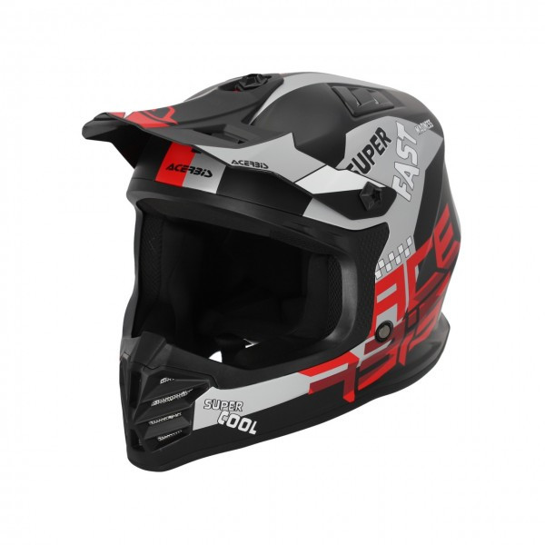 PROFILE KID MX HELMET 2206 47-48CM - RED/BLACK